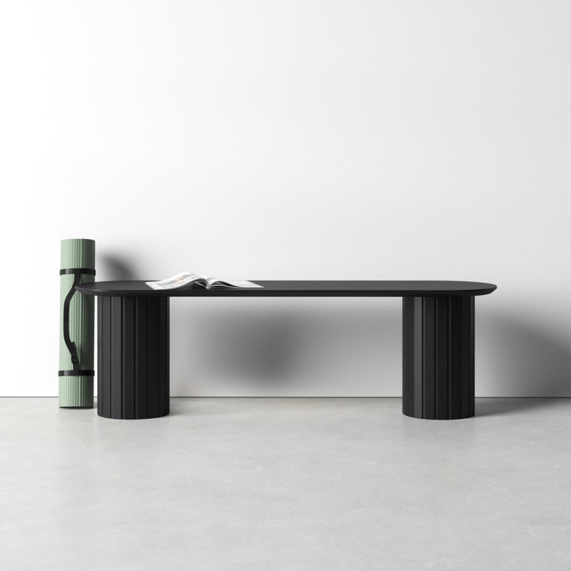 Daley Solid Wood Bench, Black