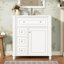 Meuble-lavabo autoportant avec tablette réglable et tiroirs-2105701764