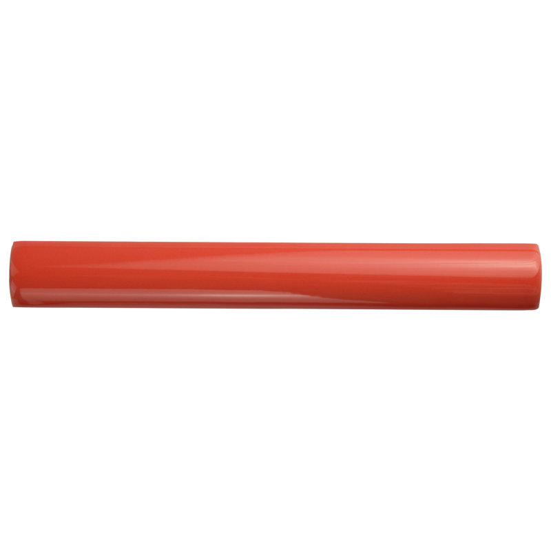 Bordon 1"x 7-7/8" Ceramic Quarter Round Wall Tile Trim in, Rojo