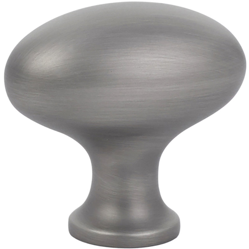 Egg Cabinet Knob, 1.75" H x 1" W x 1.625" D, Pewter