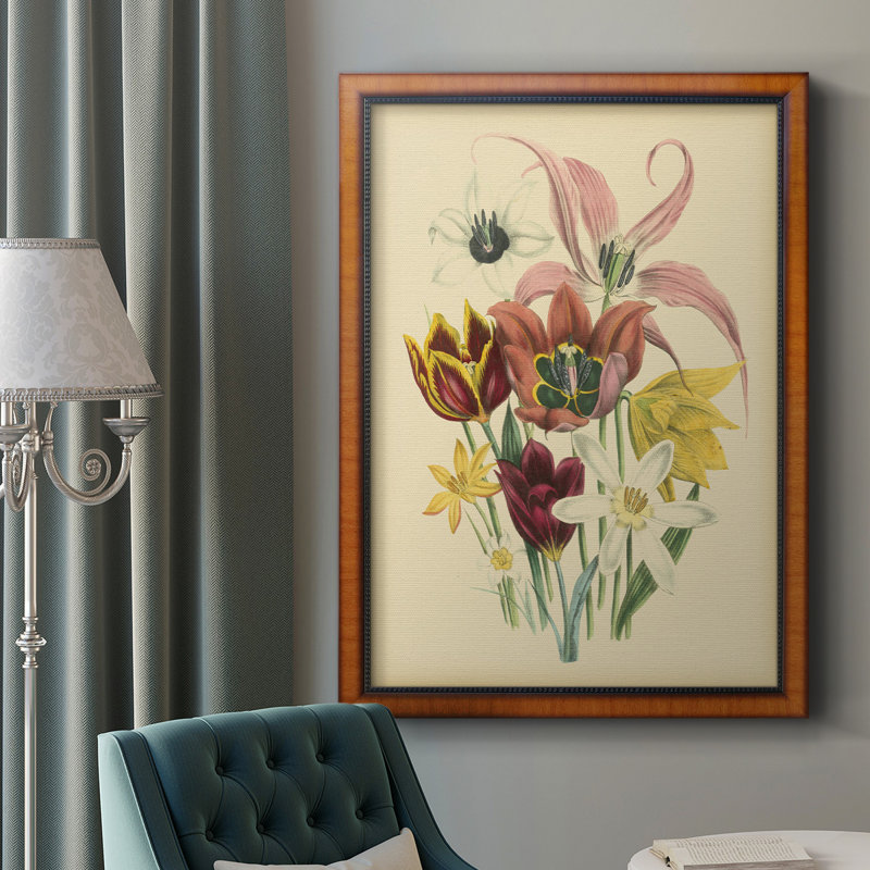 Toile encadrée de qualité supérieure Garden Bouquet IV - prête à être accrochée, H 20 po x l 16 po