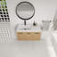 Meuble-lavabo modulaire flottant avec lavabo intégré et rangement à fermeture en douceur-996848903