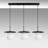 Elegant Adjustable Black Chandelier, Metal Body, 39.4 x 11.8 x 43.3 inches | Cap Diameter: 7.9 inches | Height Adjustable 15.7 - 43.3 inches | 3 x E27 Socket (Max 40W) | Perfect for Dining Room & Living Spaces, Stylish Lighting Solution
