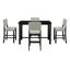 Ensemble de salle à manger 5 pièces à hauteur de comptoir, table élégante classique et 4 chaises-1306183761