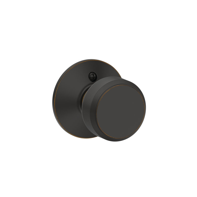 Bowery Single Dummy Knob with Plymouth Trim, Aged Bronze