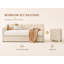 Ensemble de chambre à coucher 2 pièces bed Lit de jour tapissier simple avec lit gigogne escamotable et table de chevet en velours capitonné