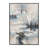 " 74X50 FRAMED HAND PAINTED ABSTRACT CANVAS, IVORY " Painting Print