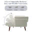Flared Arm Convertible Corduroy Sleeper Sofa-1021119500