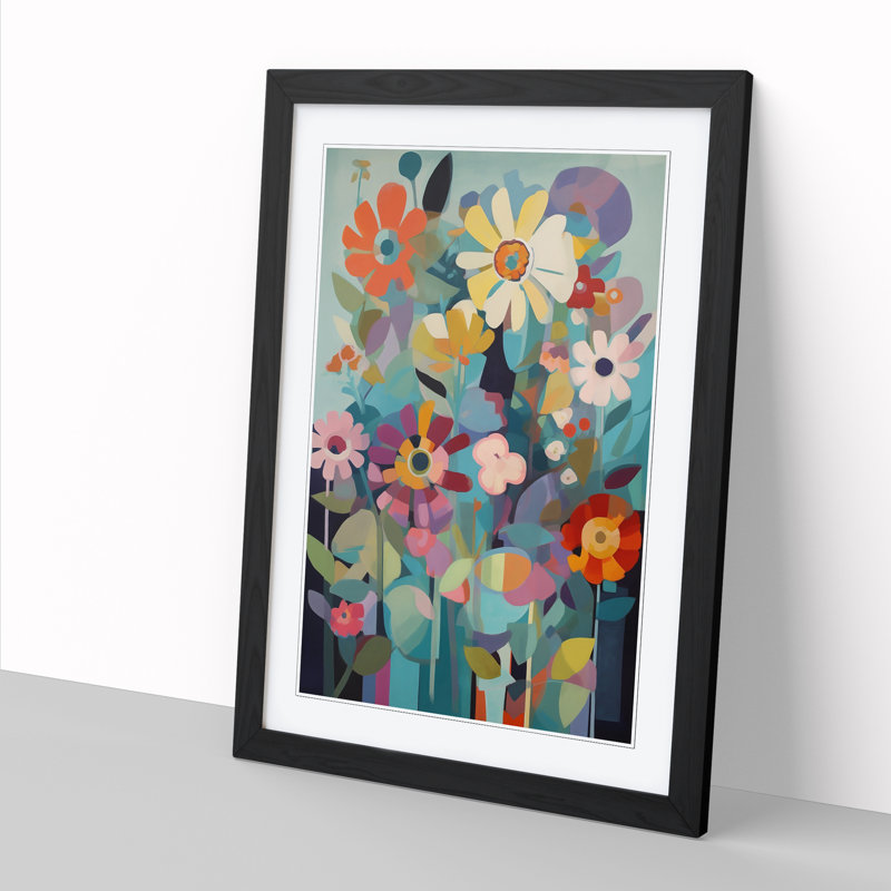 Mixed Flowers Vol.4 - Picture Frame Print, Black, 64cm H x 46cm W x 2cm D