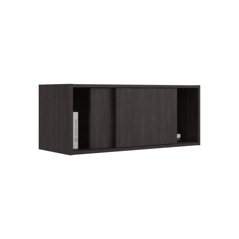Note 32-Inch Wide Wall Storage Cabinet With Sliding Doors, Compact Wall-Mounted Storage Option For Bedroom, Office, Living Room Or Garage Organization