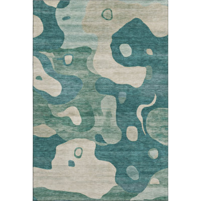 Premium Machine Washable Mayfield AMF2063 Abstract Rug