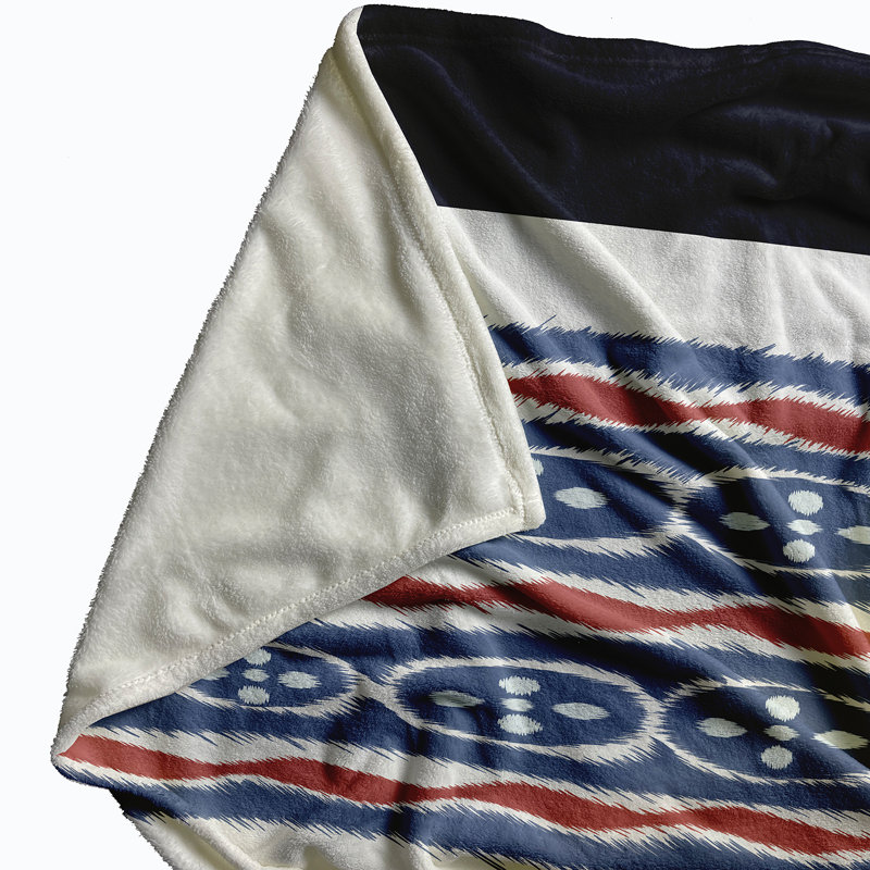 Eleonora Striped Blanket, Navy