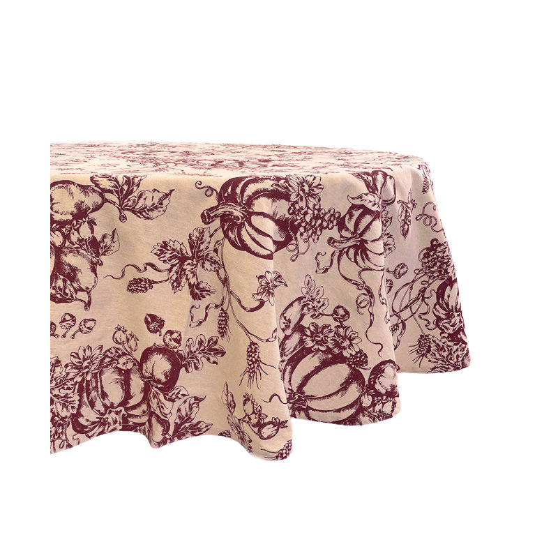 Lenox Pumpkin Toile 70" Round Tablecloth