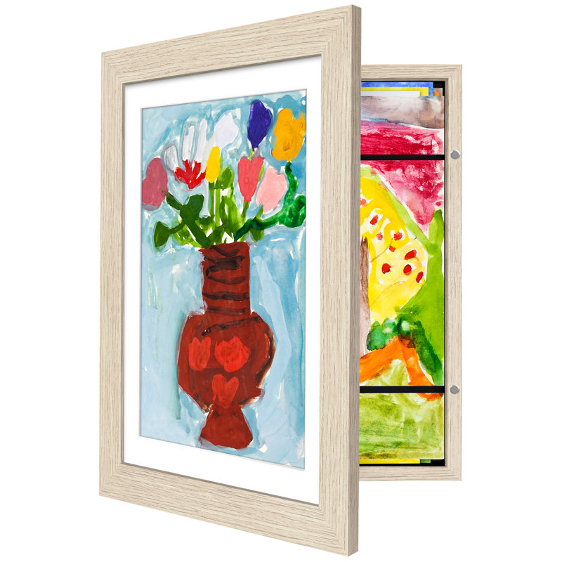 Cadre pour enfant Mickaylah 10 x 12,5 po avec passe-partout 8,5 po x 11 po - bois composite et verre, 10" x 12.5"