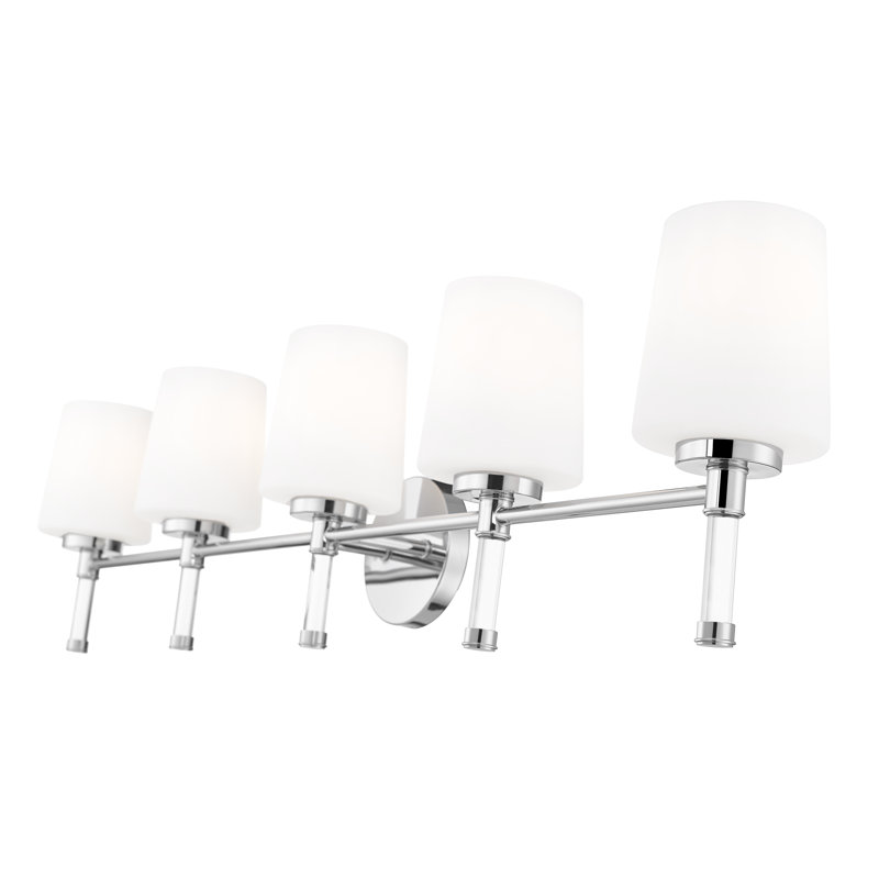 Henri 42 inch Chrome  5 Light Vanity, Chrome