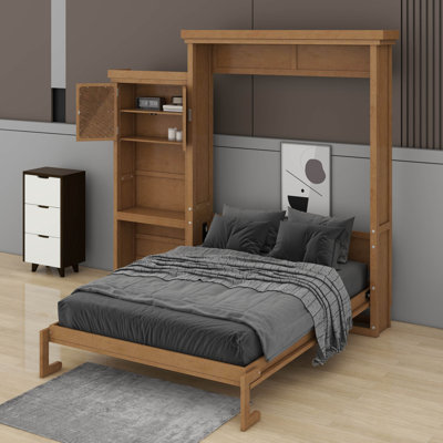 Queen Size Murphy Bed With Shelves