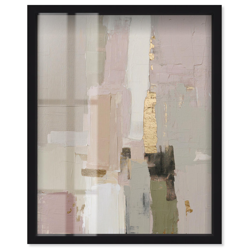«Mute Palette III Shadowbox», impression boho neutre par Art Remedy, Noir, H 21 po x l 17 po