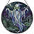12"H Ghostly Figure Stained Glass Window Panel
