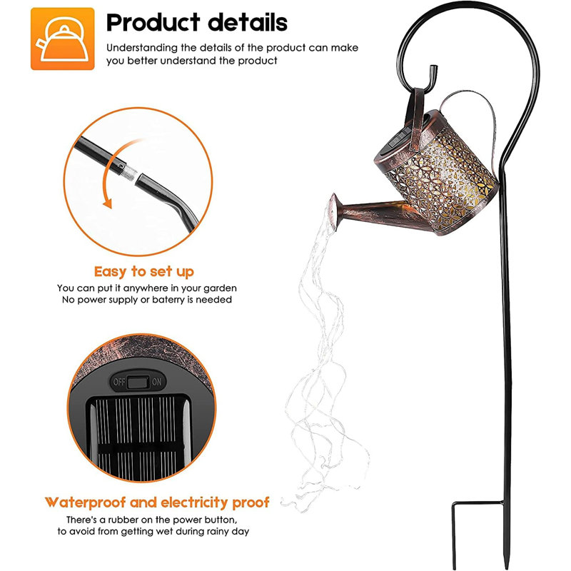 32'' Solar Powered Integrated LED Outdoor Lantern