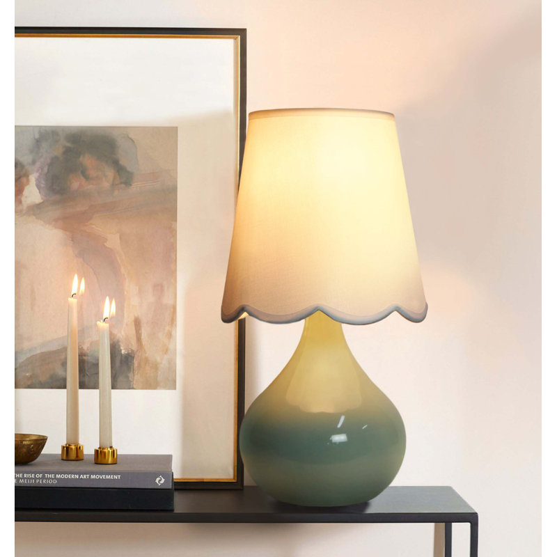 Lampe de table en céramique 14 po H, Vert