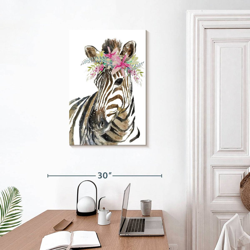 Brampt Crowned Zebra, 30" H x 20" W