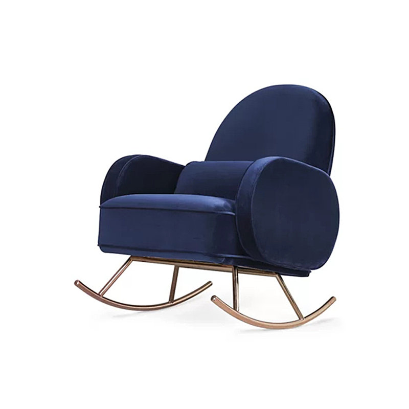 Chaise berçante luxueuse et durable, Bleu foncé