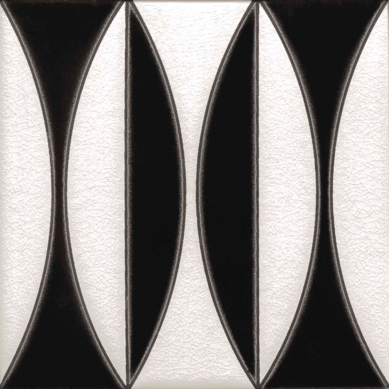 Carreau de céramique 8 "x 8", Ébène