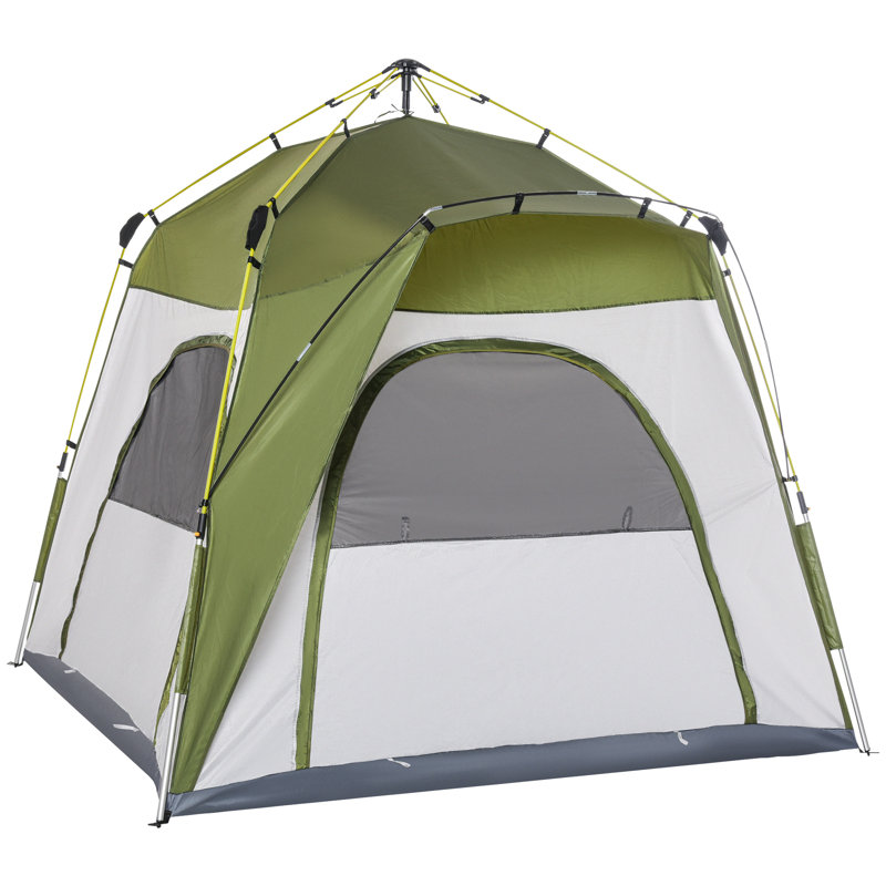 Antonae 3 Man Pop Up Tent Camping Backpacking Dome Tent, Green