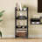 4 Tier Narrow Corner Bookshelf, Wooden Display and Storage-717112787