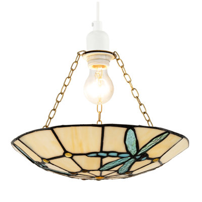 9 cm H Bowl Glass Pendant Shade ( No Direct Attachment Method ) in Blue