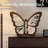 Pendulum Clock - Vintage Butterfly Sculpture 3D Art Clock, Retro Tabletop or Wall Mounted Decor for Living Room, Bedroom, Office (14 x 11 Inches)