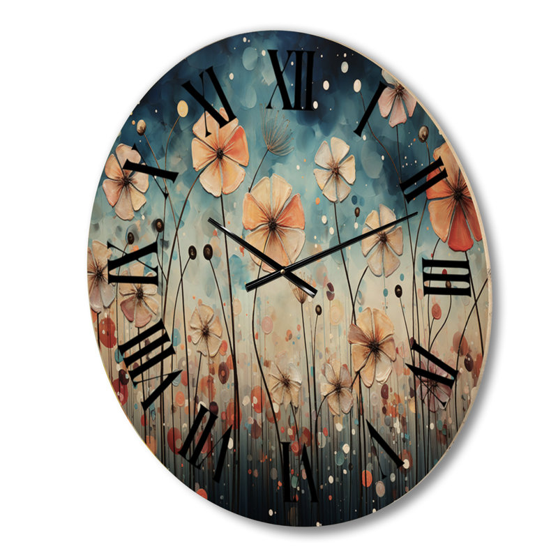 Horloge murale en bois massif Mintu, Moyenne