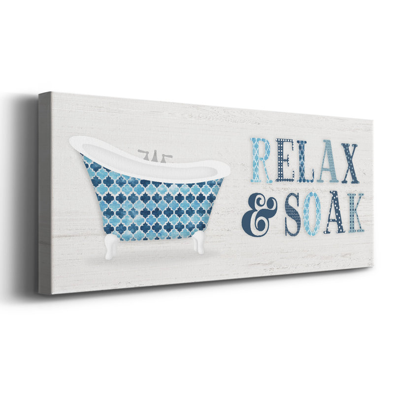 «Relax and Soak», toile tendue avec châssis, H 20 po x l 50 po x P 1,5 po