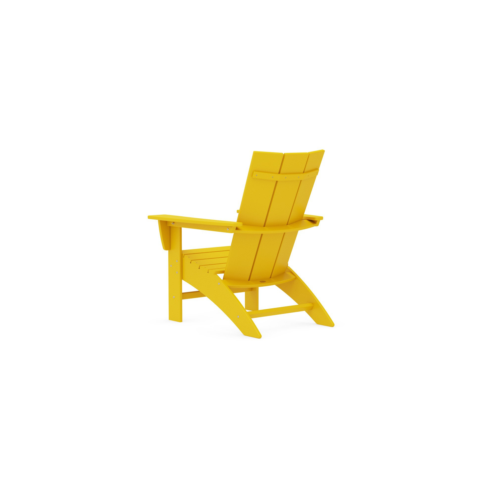 POLYWOOD Modern Curveback Adirondack Chair, Lemon