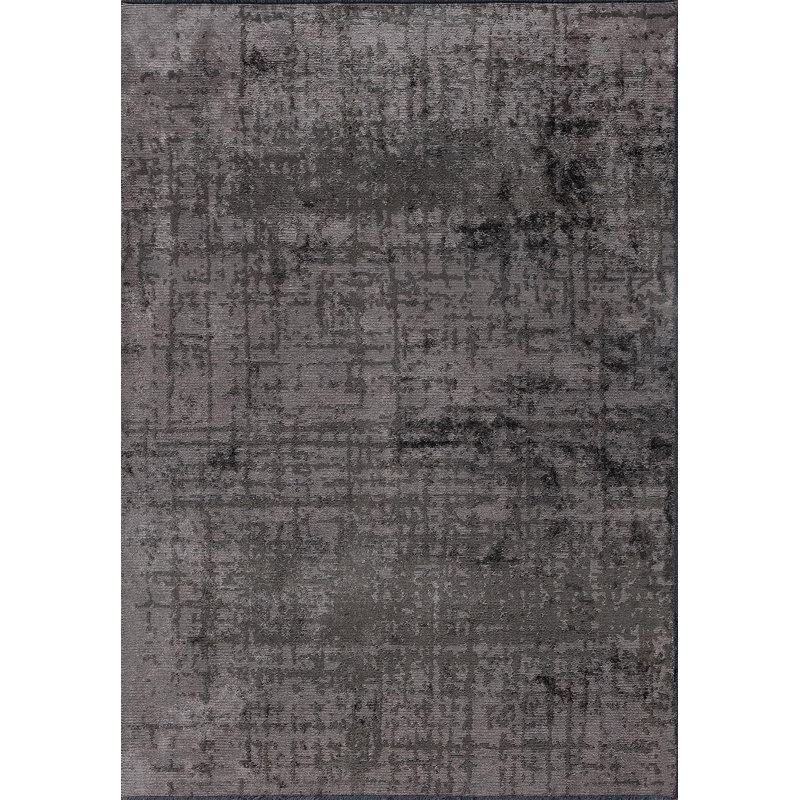 Rapture Abstract Area Rug in Gray, Square 9'