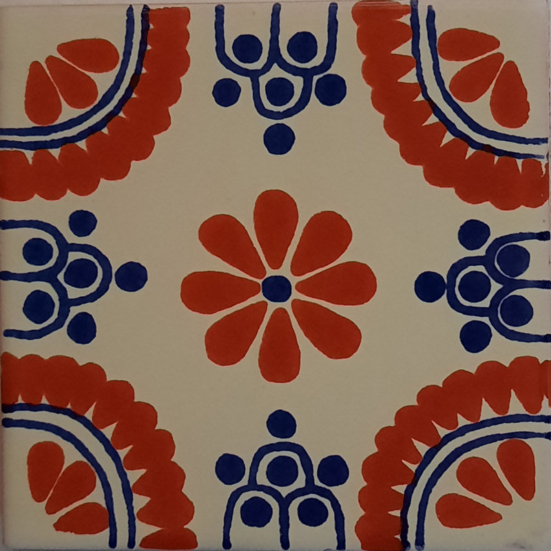 2" x 2" 36pcs TalaMex Terra Madrid Talavera Mexican Tile