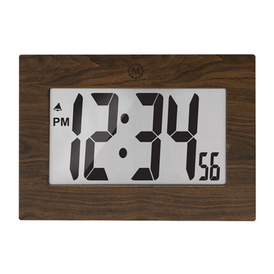 Grande horloge murale numérique avec support de table FoldOut