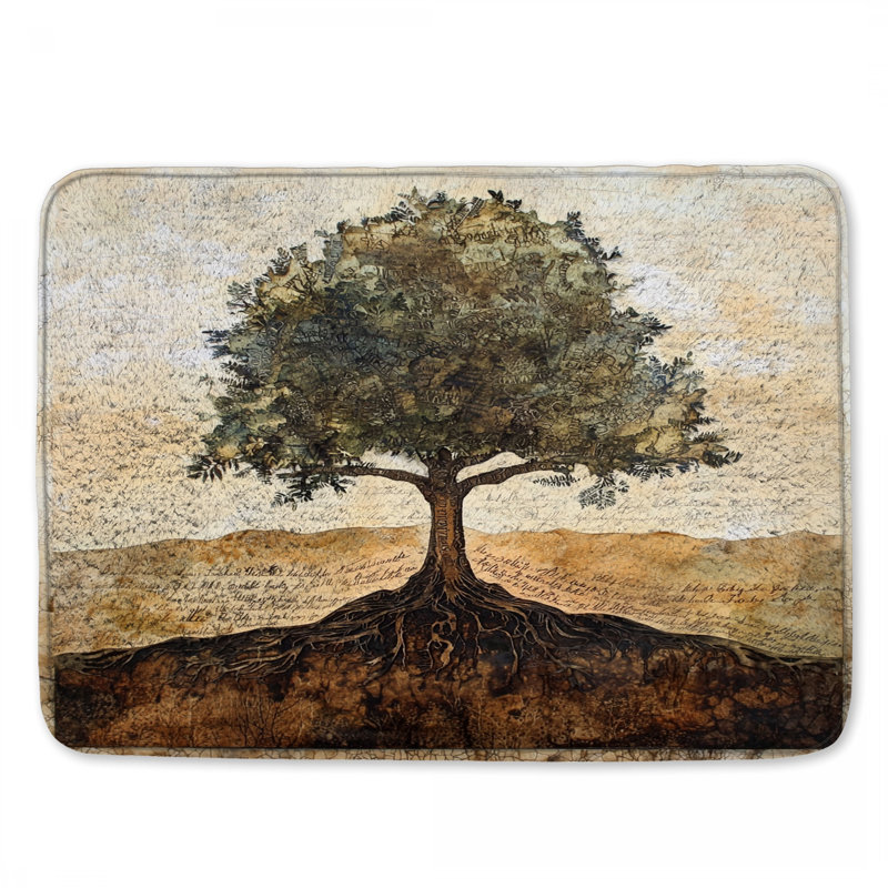 Tree With Roots Bath Mat, 24in W x 17in L