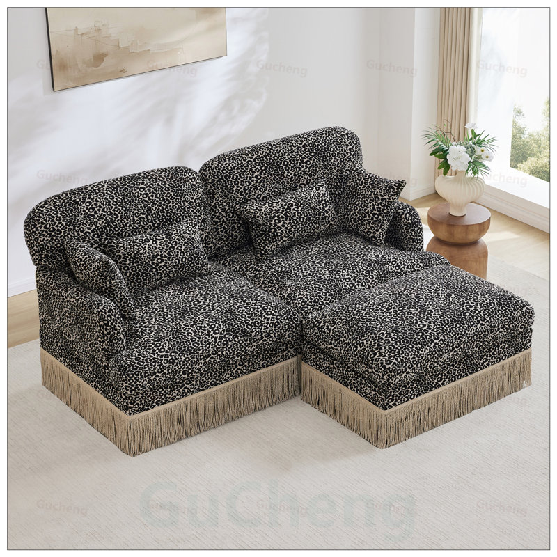 Canapé Comfy Chenille Leopard, Grey