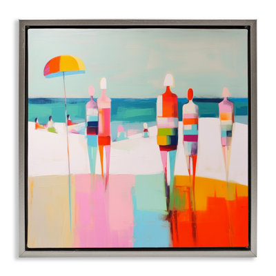 "Bold Modern Beachgoers", art mural encadré par Alonzo Saunders