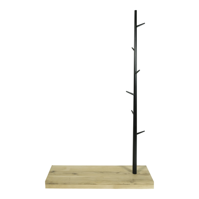 Mines Solid Wood Freestanding Coat Rack