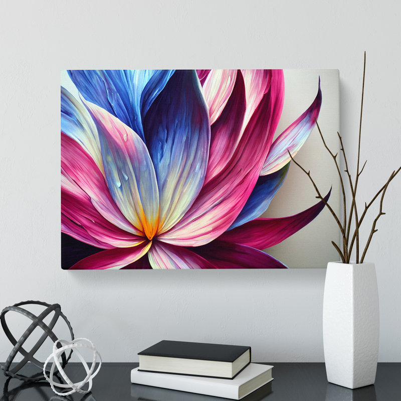 Colourful Floral Art Vol.1 Abstract - Wrapped Canvas Painting, 35cm H x 50cm W x 3cm D