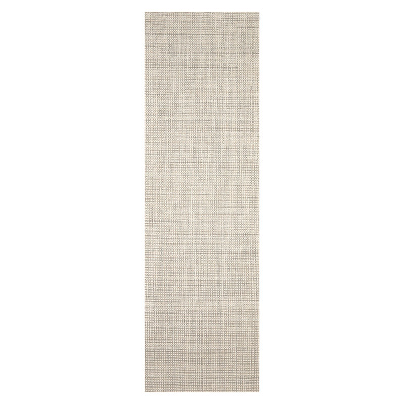 Tapis multicolore en laine tissé à la main beige à plat Nouvelle-Zélande, Tapis de couloir 2 pi 6 po x 12 pi