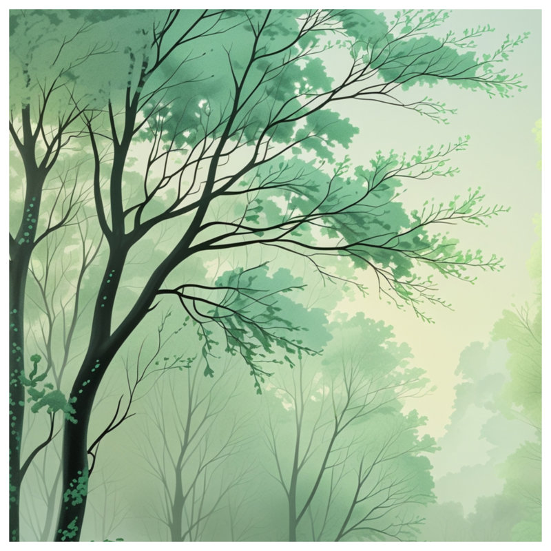 Couvertures Misty Forest, L 60 po x H 80 po