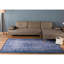 Tapis bleu / gris en polyester tissé à la machine Suna Dorian-2117394647