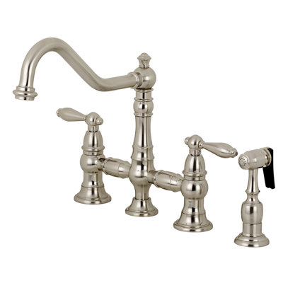 Restoration Bridge Faucet With Side Spray