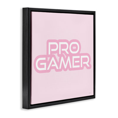 Cadre flottant rose pastel Pro Gamer, design par Yass Naffas Designs