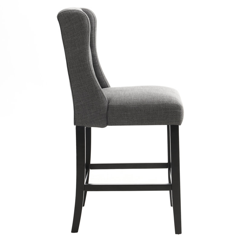 Elexander Upholstered Counter Stool with Solid Wood Frame