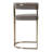 Byron - Modern Grey Fabric + Antique Brass Counter Chair