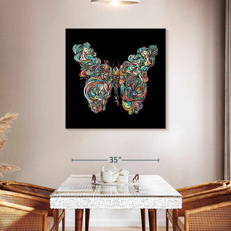Papillon vibrant Brampt, H 39 po x l 39 po